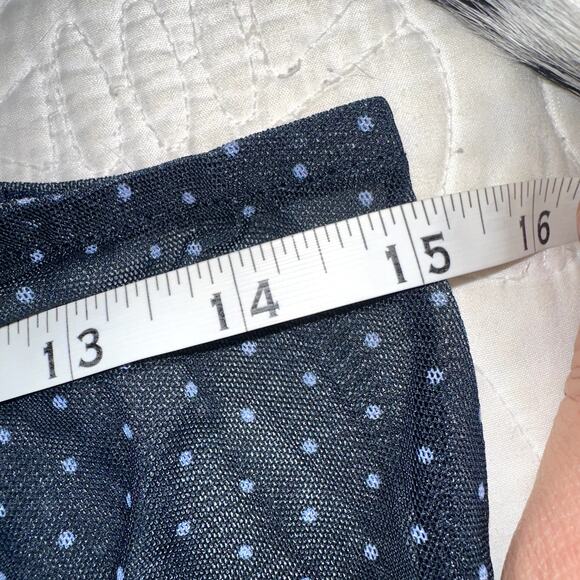 Free People Intimately Madeline Women Sz Med Navy Blue Polka Dot Slip Dress NWT - Picture 7 of 8